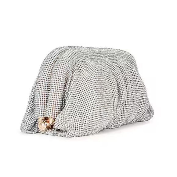 8 Other Reasons Rhinestone Clutch Silver shoulder evening bag purse Revolve - Picture 3 of 16